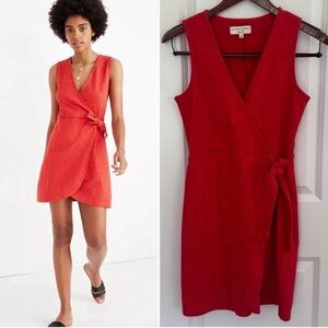 Madewell Crosshatch Side-Tie Dress